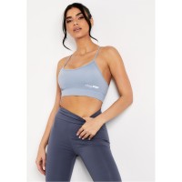 къса,блуза,дамски,топове,missy,empire,sport,strappy,crop,gym,top,blue