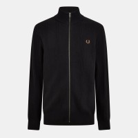 плетена,блуза,мъжки,пуловери,мъжки,тениски,fred,perry,men,s,textured,full,zip,knitted,top,black,102