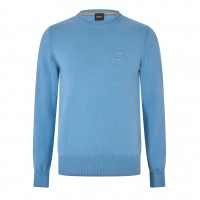 пуловер,мъжки,пуловери,boss,men's,kanovano,crew,neck,jumper,open,blue