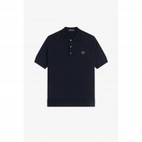 блуза,с,яка,мъжки,пуловери,мъжки,тениски,fred,perry,men,s,knitted,short,sleeve,polo,shirt,navy,608