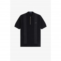 блуза,с,яка,мъжки,пуловери,мъжки,тениски,fred,perry,men,s,knitted,short,sleeve,polo,shirt,black,102
