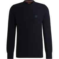 пуловер,мъжки,пуловери,boss,men's,anion,orange,cotton,cashmere,long,sleeve,crew,neck,jumper,dark,blue,404