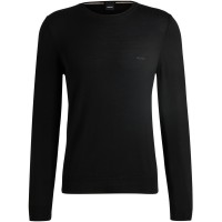 пуловер,мъжки,пуловери,boss,men's,botto,black,knitted,crew,neck,jumper,black,001