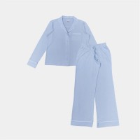 дамска,пижама,дамски,пижами,linea,women,s,star,cotton,long,sleeve,pyjama,sets,blue