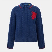 пуловер,мъжки,пуловери,polo,ralph,lauren,men's,knitted,long,sleeve,crew,neck,jumper,midnight,navy