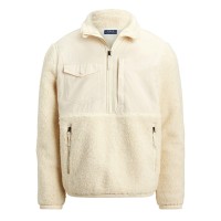 мъжки,горнища,с,качулка,polo,ralph,lauren,men,s,hipile,full,zip,fleece,andover,cream