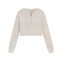 дамски,суичър,дамски,горнища,с,качулка,miso,women,s,cropped,hoodie,sand