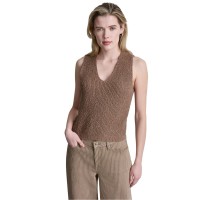 дамска,блуза,дамски,плетени,дрехи,dkny,womens,sleeveless,v,neck,rib,slub,sweater,woodsmoke