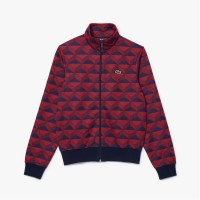 блуза,облекла,на,разпродажба,мъжки,ежедневни,облекла,мъжки,горнища,с,качулка,lacoste,robert,george,jacquard,motif,zipped,sweatshirt,multi,colour