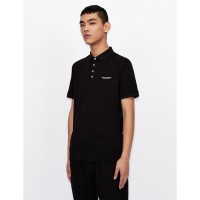 блуза,с,яка,облекла,на,разпродажба,мъжки,тениски,armani,exchange,jersey,cotton,polo,shirt,black,1200
