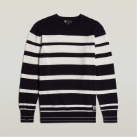 блуза,облекла,на,разпродажба,мъжки,пуловери,g,star,irregular,stripe,knitted,sweater,salute,milk