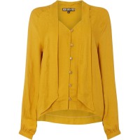 дамски,ризи,biba,leopard,jacquard,pussybow,blouse,yellow