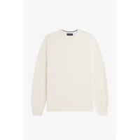 пуловер,мъжки,пуловери,fred,perry,men's,pique,crew,neck,jumper,ecru,560