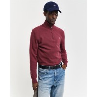 мъжки,пуловери,gant,extrafine,lambswool,half,zip,tartan,wine,red