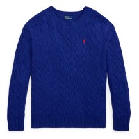 дамски,пуловер,дамски,плетени,дрехи,polo,ralph,lauren,women,s,cable,knit,oversized,crew,neck,jumper,midnight,cobalt