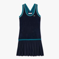 рокля,lacoste,slim,fit,cross,back,terry,dress,blue