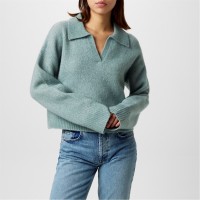 пуловер,дамски,плетени,дрехи,jack,wills,knit,polo,jumper,ld44,iceburg,green