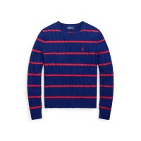 дамски,пуловер,дамски,плетени,дрехи,polo,ralph,lauren,women,s,cable,stripe,crew,neck,jumper,mid,col,stripe