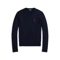 дамски,пуловер,дамски,плетени,дрехи,polo,ralph,lauren,women,s,cable,knit,jumper,hunter,navy