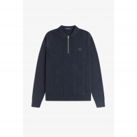 пуловер,мъжки,пуловери,fred,perry,men,s,lsknit,zipped,crew,neck,jumper,navy,608