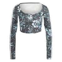 дамска,къса,блуза,дамски,топове,adidas,originals,women,s,floral,long,sleeve,cropped,crop,top,black