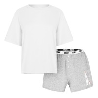 dkny,short,sleeve,top,and,boxer,set,white,grey