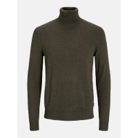пуловер,мъжки,пуловери,jack,and,jones,men's,knitted,roll,neck,jumper,olive,night