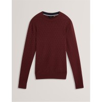 мъжки,пуловери,мъжки,тениски,ted,baker,ted,stitch,crew,neck,sn54,maroon