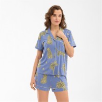 пижама,дамски,пижами,chelsea,peers,women's,short,sleeve,pyjama,set,leopard,sun
