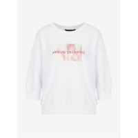 блуза,дамски,горнища,с,качулка,дамски,ежедневни,облекла,armani,exchange,crewneck,sweatshirt,white