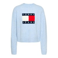 блуза,дамски,плетени,дрехи,tommy,jeans,melange,flag,pull,over,sweater,vessel,blue,m