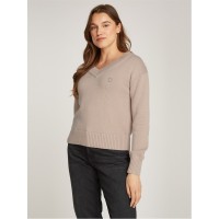 блуза,дамски,плетени,дрехи,calvin,klein,jeans,ck,embro,badge,v,neck,sweater,goat