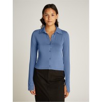 риза,с,дълъг,ръкав,дамски,ризи,calvin,klein,jeans,modal,long,sleeve,shirt,china,blue