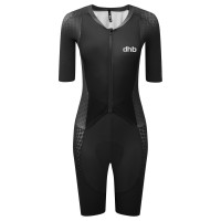 стоки,за,плуване,на,разпродажба,dhb,aeron,lab,women's,raceline,short,sleeve,speedsuit,black