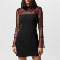 рокля,дамски,поли,и,рокли,french,connection,women's,darcy,a,line,dress,black,pink