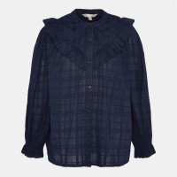 дамски,ризи,barbour,fearne,frilled,shirt,navy