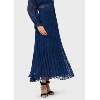 пола,поли,и,къси,панталони,emporio,armani,women's,pleated,maxi,skirt,royal,blue