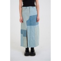 пола,поли,и,къси,панталони,the,ragged,priest,women's,patchwork,maxi,denim,skirt,blue