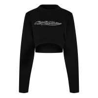 дамска,блуза,off,white,women,s,bling,cropped,sweatshirt,black