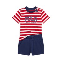 детски,екип,детски,3/4,панталони,polo,ralph,lauren,t,shirt,and,shorts,set,infants,red,wht,navy