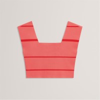 дамски,плетени,дрехи,дамски,топове,ted,baker,ted,knit,co,ord,top,ld63,coral,stripe