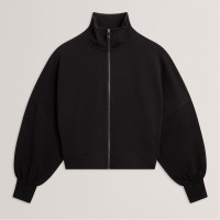 блуза,дамски,плетени,дрехи,дамски,облекла,размер,ted,baker,ted,baker,zip,thru,sweatshirt,black