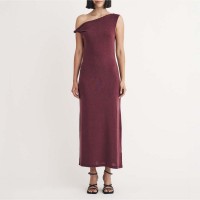 рокля,nobodys,child,andrea,twist,shoulder,midi,dress,purple