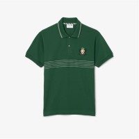 блуза,с,яка,мъжки,тениски,lacoste,classic,fit,l.12.12,embroidered,shield,polo,shirt,green