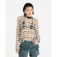 пуловер,дамски,плетени,дрехи,the,ragged,priest,women's,craft,knit,crew,neck,jumper,black,ecru