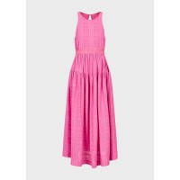 рокля,дамски,поли,и,рокли,emporio,armani,sleeveless,checked,midi,dress,pink