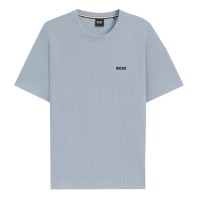 тениска,мъжки,пижами,boss,waffle,knit,pyjama,t,shirt,blue