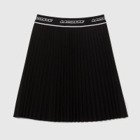 пола,lacoste,elasticated,waist,pleated,skirt,black