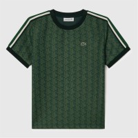 тениска,дамски,топове,lacoste,slim,fit,monogram,jacquard,t,shirt,green