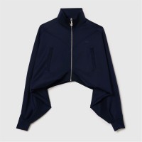 блуза,дамски,горнища,с,качулка,дамски,ежедневни,облекла,lacoste,cropped,full,zip,sweatshirt,navy